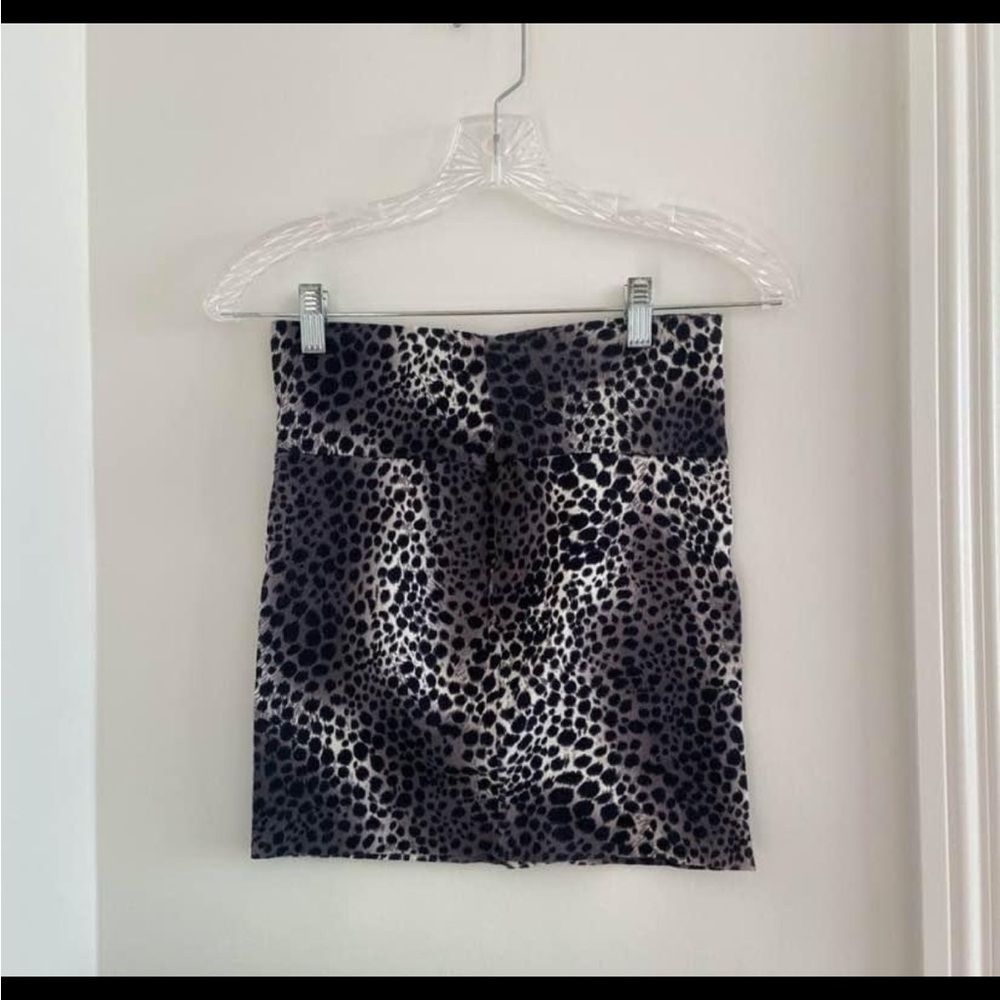 Monochrome Cheetah Leapord Print Pencil Tight Mini Skirt Sexy